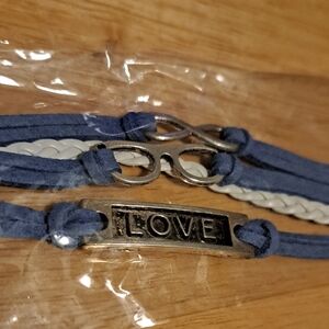 Love Infinity Multi-Strand Bracelet in Blue and White